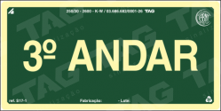 Placa / Sinalização - Referência S17-3 - Pavimentos