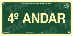 Placa / Sinalização - Referência S17-4 - Pavimentos