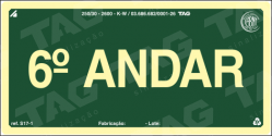 Placa / Sinalização - Referência S17-6 - Pavimentos