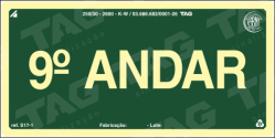 Placa / Sinalização - Referência S17-9 - Pavimentos