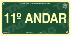 Placa / Sinalização - Referência S17-11 - Pavimentos