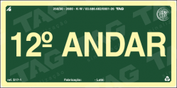 Placa / Sinalização - Referência S17-12 - Pavimentos