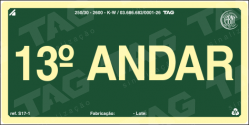 Placa / Sinalização - Referência S17-13 - Pavimentos