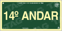 Placa / Sinalização - Referência S17-14 - Pavimentos