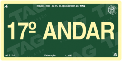 Placa / Sinalização - Referência S17-17 - Pavimentos