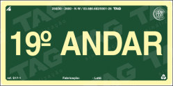 Placa / Sinalização - Referência S17-19 - Pavimentos
