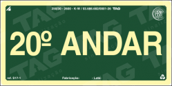 Placa / Sinalização - Referência S17-20 - Pavimentos