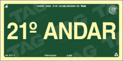 Placa / Sinalização - Referência S17-21 - Pavimentos