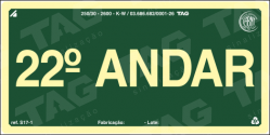 Placa / Sinalização - Referência S17-22 - Pavimentos