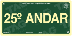Placa / Sinalização - Referência S17-25 - Pavimentos