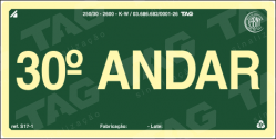 Placa / Sinalização - Referência S17-30 - Pavimentos