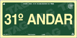 Placa / Sinalização - Referência S17-31 - Pavimentos