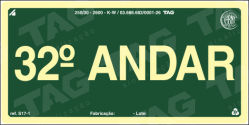 Placa / Sinalização - Referência S17-32 - Pavimentos