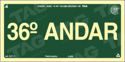 Placa / Sinalização - Referência S17-36 - Pavimentos
