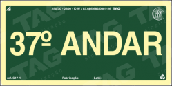 Placa / Sinalização - Referência S17-37 - Pavimentos