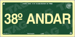 Placa / Sinalização - Referência S17-38 - Pavimentos