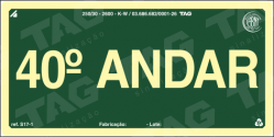 Placa / Sinalização - Referência S17-40 - Pavimentos