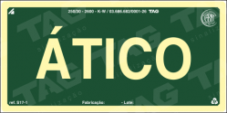 Placa / Sinalização - Referência S17-ATICO - Pavimentos