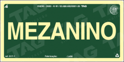 Placa / Sinalização - Referência S17-MEZ - Pavimentos