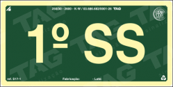 Placa / Sinalização - Referência S17-SS1 - Pavimentos