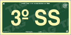 Placa / Sinalização - Referência S17-SS3 - Pavimentos