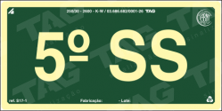 Placa / Sinalização - Referência S17-SS5 - Pavimentos