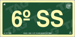 Placa / Sinalização - Referência S17-SS6 - Pavimentos
