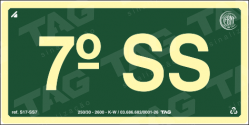 Placa / Sinalização - Referência S17-SS7 - Pavimentos