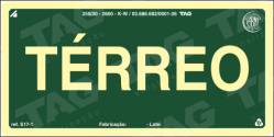 Placa / Sinalização - Referência S17-T - Pavimentos