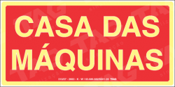 Placa / Sinalização - Referência MA3 - Mensagens Adicionais - Casa das Máquinas