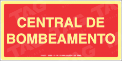 Placa / Sinalização - Referência MA5 - Mensagens Adicionais - central de bombeamento