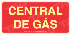 Placa / Sinalização - Referência MA6 - Mensagens Adicionais - central de gás