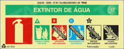 Placa / Sinalização - Referência E6-A - Extintor de água