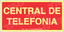 Placa / Sinalização - Referência MA8 - Mensagens Adicionais - central de telefonia
