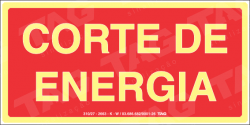 Placa / Sinalização - Referência MA10 - Mensagens Adicionais - corte de energia