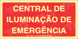 Placa / Sinalização - Referência MA12 - Mensagens Adicionais - central de iluminação de emergência