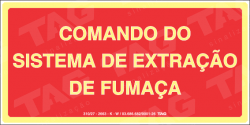 Placa / Sinalização - Referência MA15 - Mensagens Adicionais - comando do sistema de extração de fumaça