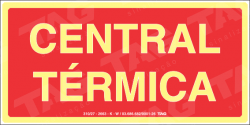 Placa / Sinalização - Referência MA16 - Mensagens Adicionais - central térmica