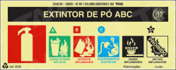 Placa / Sinalização - Referência E6-B - Extintor de Pó ABC