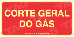 Placa / Sinalização - Referência MA17 - Mensagens Adicionais - corte geral do gás