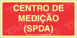 Placa / Sinalização - Referência MA22 - Mensagens Adicionais - centro de medição SPDA