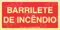 Placa / Sinalização - Referência MA24 - Mensagens Adicionais - barrilete de incêndio