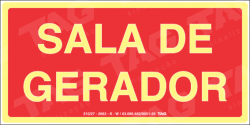 Placa / Sinalização - Referência MA25 - Mensagens Adicionais - sala de gerador