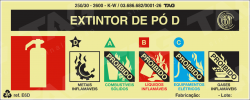 Placa / Sinalização - Referência E6-D - Extintor de Pó D