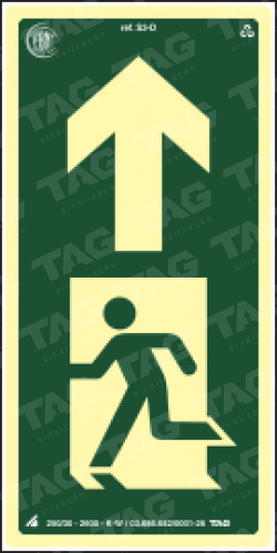 Placa / Sinalização - Referência I-S3D - Nível Inferior - Saída de Emergência