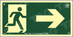 Placa / Sinalização - Referência I-S1 - Nível Inferior - Saída de Emergência