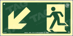 Placa / Sinalização - Referência I-S7 - Nível Inferior - Saída de Emergência
