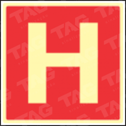 Placa / Sinalização - Referência I-E9 - Nível Inferior - Hidrante