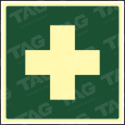 Placa / Sinalização - Referência I-EM2 - Nível Inferior - Primeiros Socorros