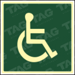 Placa / Sinalização - Referência I-S15D - Nível Inferior - Acesso Acessível